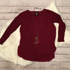 Bobeau Rib Long Sleeve Top Nordstrom XS